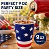 PMU 120 Pcs Patriotic Stars & Stripes American Flag Cups 9-Oz -4th of July Cups, Disposable Paper Cup, Patriotic Party Supply, Tableware Supplies for Veterans, Election & Memorial Day (12 Packs of 10) view 4