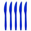 PMU 60 Pcs Patriotic Blue Plastic Table Knife - 4th of July Tableware & Patriotic Party Supplies for Holidays, Veterans, Elections, Memorial Day & Independence Day (6 Packs of 10) view 1