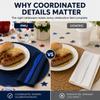 PMU 60 Pcs Patriotic Blue Plastic Table Knife - 4th of July Tableware & Patriotic Party Supplies for Holidays, Veterans, Elections, Memorial Day & Independence Day (6 Packs of 10) view 3