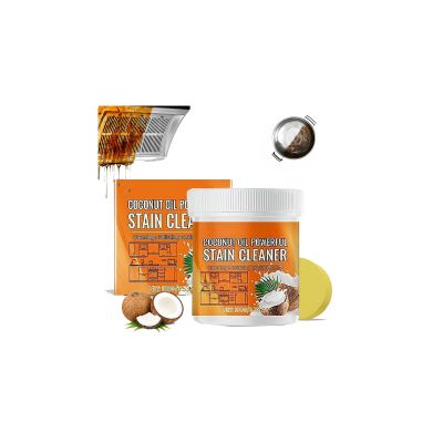 Multi-Purpose Powerful Cleaner for Kitchen,Heavy Kitchen Duty Degreaser,3 in 1 Coconut Oil Cleaning & Polishing Paste,Stainless Coconut Oil Cleaning Paste,Removes Stains on Microwave,Oven &Stove Top