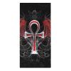 LQDSXDMH Gothic Silver Ankh Vampire with Red Wings Face Towels Soft Hand Towel Wash Cloths for Bathroom Gym Spa Travel view 1