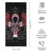 LQDSXDMH Gothic Silver Ankh Vampire with Red Wings Face Towels Soft Hand Towel Wash Cloths for Bathroom Gym Spa Travel view 2