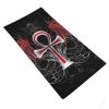 LQDSXDMH Gothic Silver Ankh Vampire with Red Wings Face Towels Soft Hand Towel Wash Cloths for Bathroom Gym Spa Travel view 3