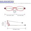 prtcslwd 3 Pack Folding Reading Glasses Stainless Steel Mini Anti-Blue Light Blocking Reader for Men Women,(Black+Red+Blue, 2.5) view 4