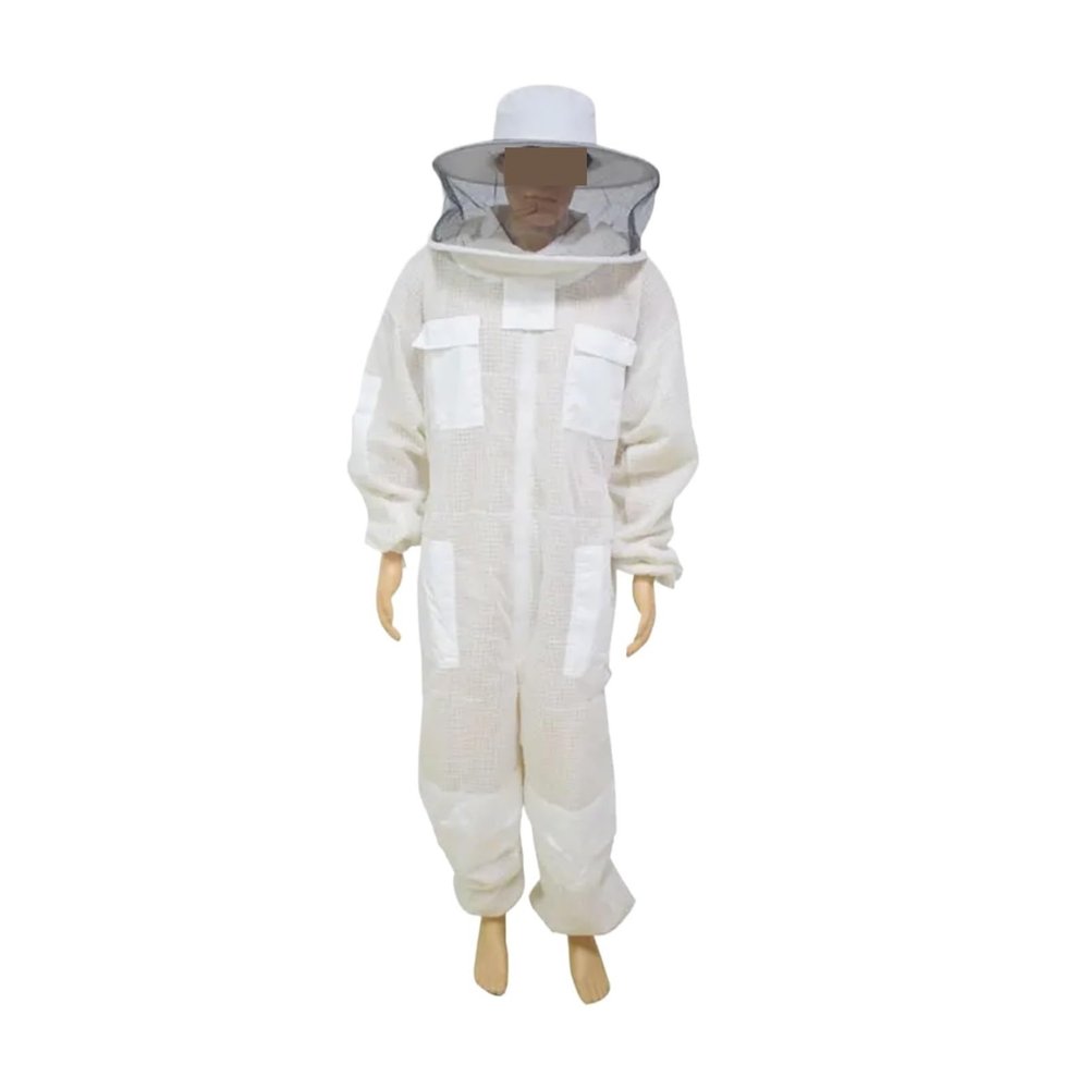 SZghjdgSZ Beekeeping Supplies, Three-Layer Breathable Beekeeping Suit with Round Face Mask, Professal Clothing, Honeybee Costume,Beekeeping Tools(Medium)
