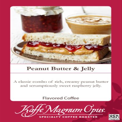 Kaffe Magnum Opus Peanut Butter & Jelly Ground Coffee 2 Count of 5 lb, 10 lb Case, Gourmet Flavored Blend