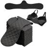 10Pack Boob Bra Towel for Breast Towel Sling Bra Liners for Sweat Towels for Women 3 Layer Reusable Underboob Sweat Absorber (Black, 1 piece) view 1