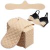 10Pack Boob Bra Towel for Breast Towel Sling Bra Liners for Sweat Towels for Women 3 Layer Reusable Underboob Sweat Absorber (Beige, 10PC) view 1