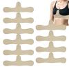 10Pack Boob Bra Towel for Breast Towel Sling Bra Liners for Sweat Towels for Women 3 Layer Reusable Underboob Sweat Absorber (Beige, 10PC) view 2