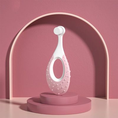 Chiyyak Baby Toothbrush Safety Short Neck Design Soft Bristles Non-Slip Baby Oral Care (Pink)