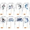 40 Pack Shark Cupcake Topper Double Sided Shark Happy Birthday Cupcake Picks Under The Sea Cake Decorations for Ocean Animals Sharks Theme Birthday Baby Shower Party Supplies view 2