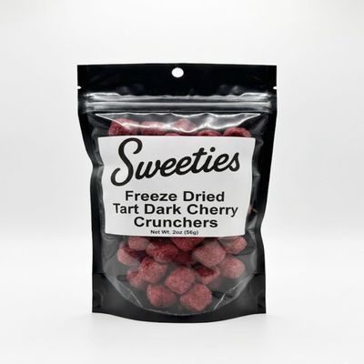 Freeze Dried Tart Dark Cherry Crunchers by Sweeties FD