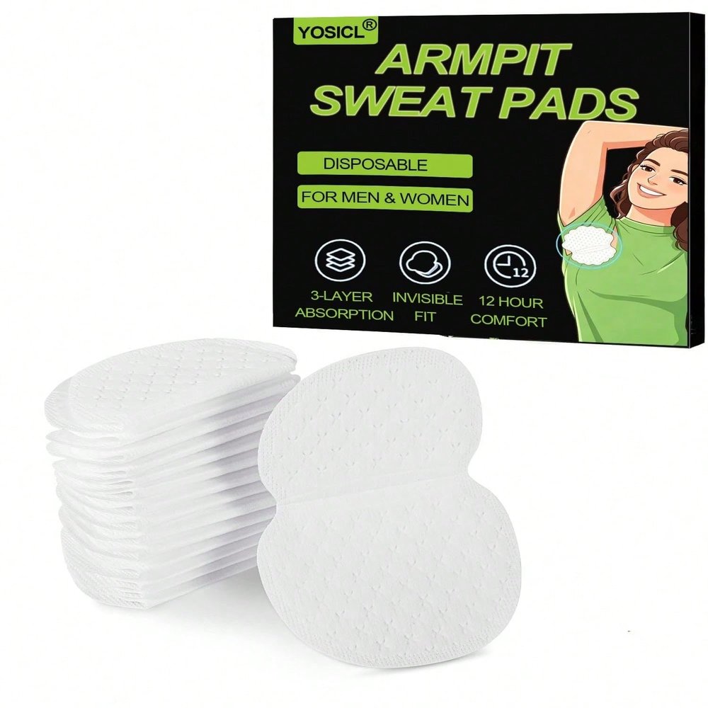 100pcs Underarm Sweat Pads, Armpit Sweat Pads for Women and Men, Sweat Shield Fight Hyperhidrosis,Disposable Underarm Pads for Sweating Women,Comfortable Unflavored, Non Visible