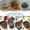Berry Washing Bowl Not easily broken, Lighter Fruit Washer Colander for Strawberries Grapes Tomatoes, Multipurpose Self Spinning Kitchen Rinse washer with Holes, Easy To Use(Blue-brown) view 4