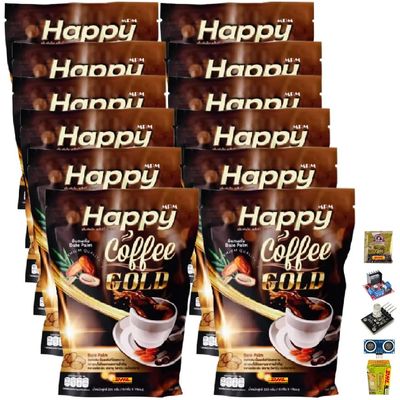 14in1 Arabica Roasted HappyCoffeeGold Coffee 225g Snack Set 12