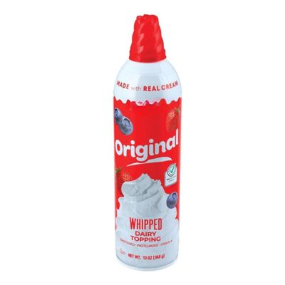 Original Whipped Dairy Topping, Made with Real Cream, Sweetened and Pasteurized, 13 oz