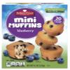 Mini Blueberry Muffins 20 Muffins (5 Packs), Soft & Moist Baked Snack, Made with Real Blueberry Flavor, Convenient Grab-and-Go Treat view 1