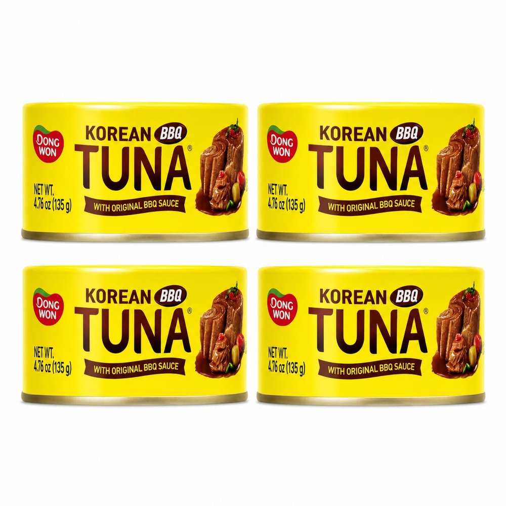 Dongwon Korean BBQ Tuna with Galbi Sauce, Ready to Eat, 4 Pack, 4.76oz Each