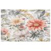 Pastel Floral Pattern Crystal Velvet Bath Mat 15.7"x23.6", Absorbent Washable Door Mat with Non Slip Rubber Backing, Bathroom Rug for Entryway Bathroom Kitchen Living Room view 1