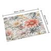 Pastel Floral Pattern Crystal Velvet Bath Mat 15.7"x23.6", Absorbent Washable Door Mat with Non Slip Rubber Backing, Bathroom Rug for Entryway Bathroom Kitchen Living Room view 2