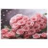 Pink Roses and Heart Crystal Velvet Bath Mat 15.7"x23.6", Absorbent Washable Door Mat with Non Slip Rubber Backing, Bathroom Rug for Entryway Bathroom Kitchen Living Room view 1