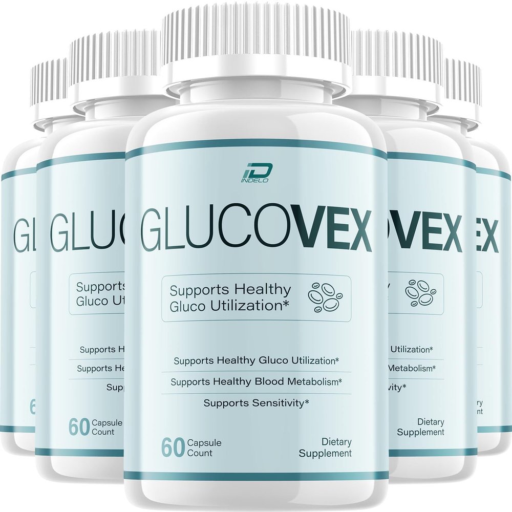 Glucovex Capsules Glucovex Pills Advanced Formula, Natural Ingredients, Extra Strength for Health Support - 5 Pack - 300 Capsules