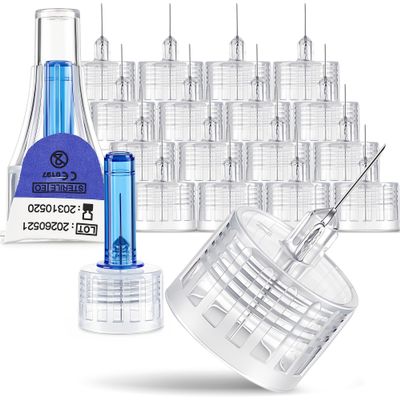 100 PCS, Universal Fit Pen Tips 31G x 6mm (1/4"), Thin-Wall Design