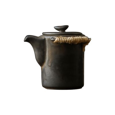 175ml-5.5oz Chinese style living room Kung Fu tea set retro gold-plated iron glaze bubble teapot-Shuang Fu