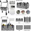 LACIYISON Grey Zebra Stripe Butterfly Print Rollator Seat and Back Rest Covers Walker Storage Bag Set of 3 Universal Fit Rollator Accessories Walker Seat Cover Bag Under Seat for Seniors view 4