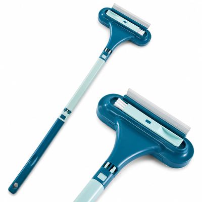 2-in-1 Window Screen Cleaner Brush, Multifunctional Screen Brush with Soft Cloth & TPR Squeegee, Mesh Cleaning Brush for Patio Doors, Window Tracks, Porch Screens, Pet Homes