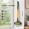 2-in-1 Window Screen Cleaner Brush, Multifunctional Screen Brush with Soft Cloth & TPR Squeegee, Mesh Cleaning Brush for Patio Doors, Window Tracks, Porch Screens, Pet Homes view 4
