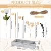 OBreezify Boho Dried Pampas Grass in vase with Wooden Tray Boho Home Decor view 3
