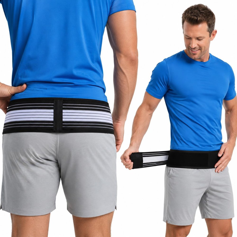 Tovrinala SI Belt for Men & WomenBack Brace for Men Lower Back, Sciatica Belt, Sacroiliac Hip Band, Sciatic Pelvic Pain Relief - Plus