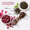 New Delhi Exotic Red Rose Tea in Pyramid Bags (20 Count/40gm) Premium Assam Tea with Real Red Rose Petals Natural Smooth Aromatic Blend - Enjoy as Hot or Iced Beverage, Luxury Gift Box view 2