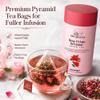 New Delhi Exotic Red Rose Tea in Pyramid Bags (20 Count/40gm) Premium Assam Tea with Real Red Rose Petals Natural Smooth Aromatic Blend - Enjoy as Hot or Iced Beverage, Luxury Gift Box view 3