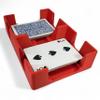 Revolving Two Deck Playing Card Tray for 1-2 Decks: Made in USA (Red) view 3