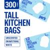Perk 13 Gallon Kitchen Trash Bag, 28" x 24", Low Density, 0.9 mil, White, 50 Bags/Box, 6 Boxes/Carton view 3