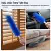 90 Flexible Ceiling & Fan Dust Magnet, 3Pack Multipurpose Dust Removal Brush, Bendable Microfiber Head, Reusable Dust Remover, Washable Ac Vent Cleaning Brush for Fans&Curtain (Blue) view 3