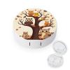 FodPand Cartoon Owl on Tree Contact Lens Case with Solution Bottle, Portable Contact Lens Box with Mirror, Lenses Applicator Remover Tool Kit for Women Men, Contact Lens Holder Container view 1