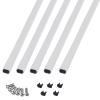 Adjustable Window Security Bars - No Drill Temporary Guard Rod for Basement, Shower & Bedroom - Aluminum Safety Pole for Kids & Home Protection,White,33"/838mm view 1