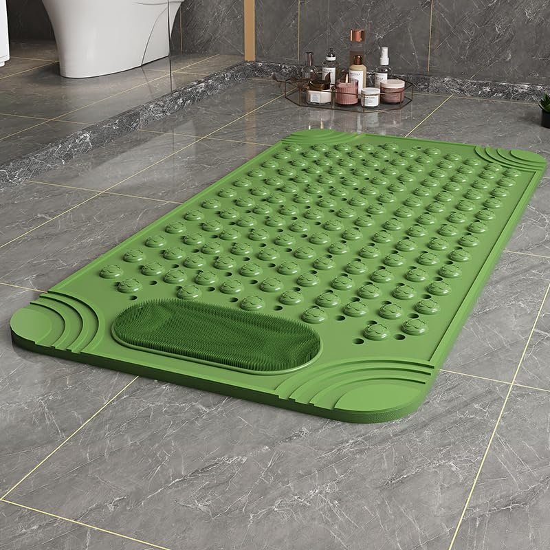 Non-Slip PVC Shower Mat with Massage Nodes, Foot Scrubber for Bathtubs and Bathroom Floors, 30x70cm, Ideal for Safety and Comfort
