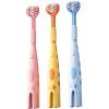 Emoyi Cartoon 3 Packs Soft Hair Toothbrush 3-Sides Toothbrushes C Shape for 3-12 Years,Children Teeth Care and Gum Care view 2