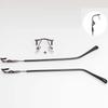 HYUETCX 1 Pair 1-Hole Rimless Glasses Repair Parts Kit, Grey, view 3