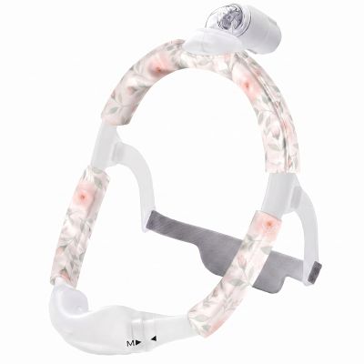 Satin Mask Strap Covers, Mask Cushions, Strap Cover Pads Compatible with DreamWear or AirFit N30i/P30i Headgear Cover Set Hair Protector for Women Face Cushion (Printed D)