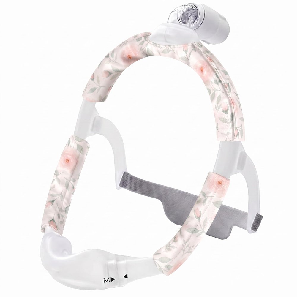 Satin Mask Strap Covers, Mask Cushions, Strap Cover Pads Compatible with DreamWear or AirFit N30i/P30i Headgear Cover Set Hair Protector for Women Face Cushion (Printed D)