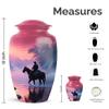LEXFAY Cowboy Cremation Urns for Human Ashes, Pink Funeral Urns for Human Ashes Adult Man, Large Memorial Gift for Urn for Cremation Mother with Velvet Bag (Size - 10 Inch) view 2