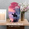 LEXFAY Cowboy Cremation Urns for Human Ashes, Pink Funeral Urns for Human Ashes Adult Man, Large Memorial Gift for Urn for Cremation Mother with Velvet Bag (Size - 10 Inch) view 3