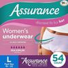 Assurance Women's Incontinence & Postpartum Underwear, L, Maximum Absorbency (54 Count) view 1