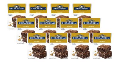 Ghirardelli Premium Brownie Mix Walnut, 17 OZ (Pack of 12)
