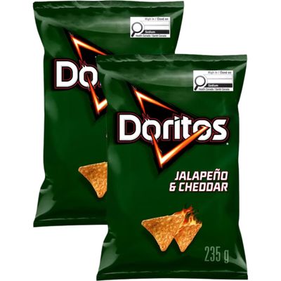 ZENVOIRA Doritos Jalapeo & Cheddar Flavoured Tortilla Chips - 235g - 2 Pk